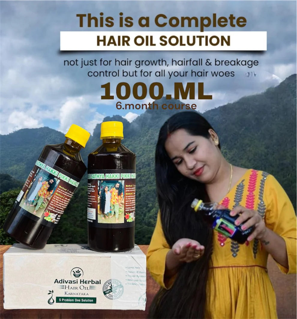 ADIVASI HAKKI PIKKI NEELAMBARI HERBAL HAIR OIL